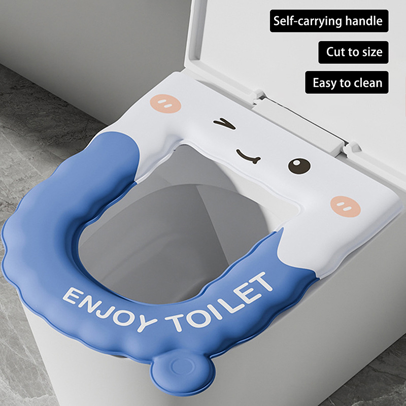 Home Bathroom Accessories - Coprisedile per WC riutilizzabile impermeabile Coprisedile