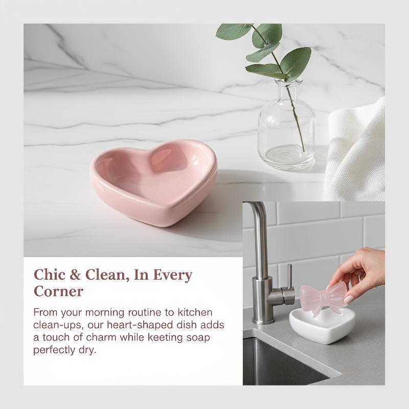 Home Bathroom Sink - Simpatica Portasapone in Ceramica a Forma