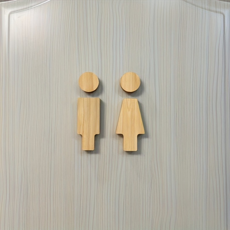 Home Bathroom Accessories - Cartello da bagno in legno da