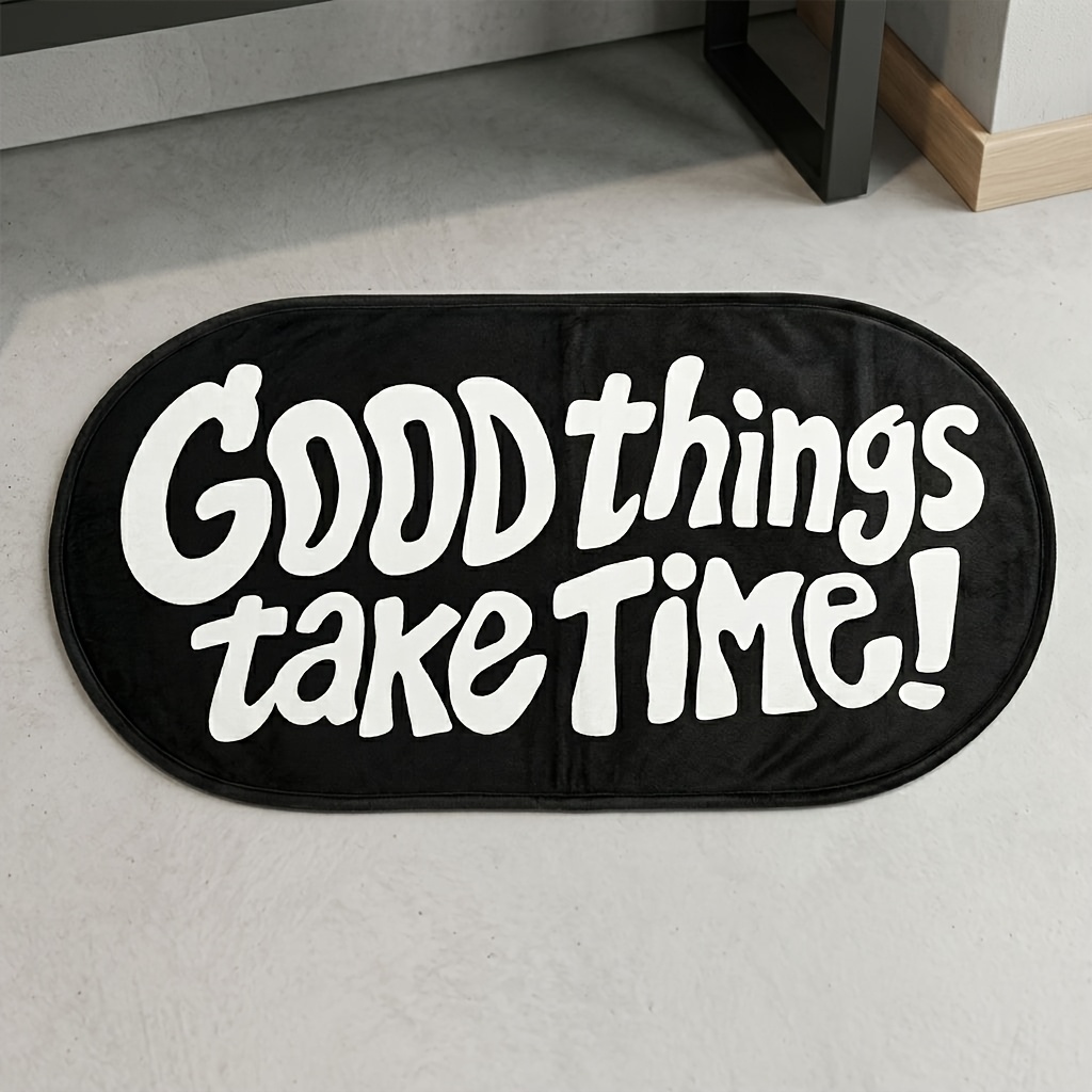 Home Goods Bathroom Rugs - VIKAMA Good Things Carpet Tappeto ovale