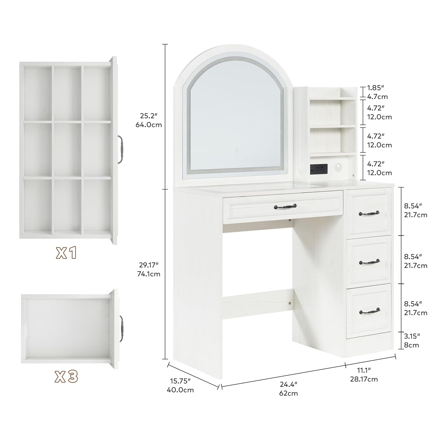Moderna Scrivania da Trucco co - Home Outlet Bathroom Vanity recensione e prezzo