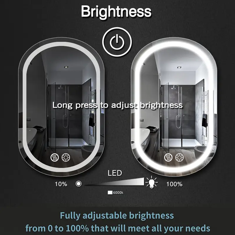 Specchio ovale illuminato per  - Home Bathroom Remodel recensione e prezzo