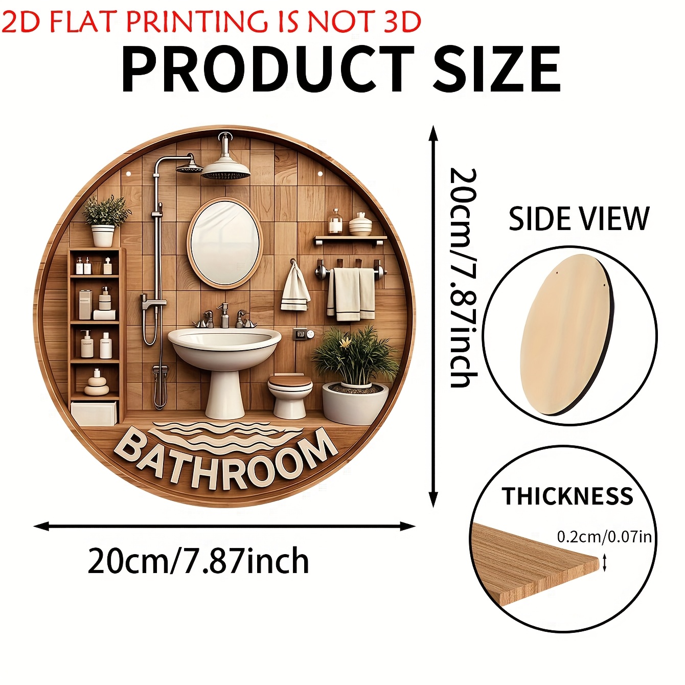 Un cartello decorativo in legn - Home Of The Year Bathroom recensione e prezzo