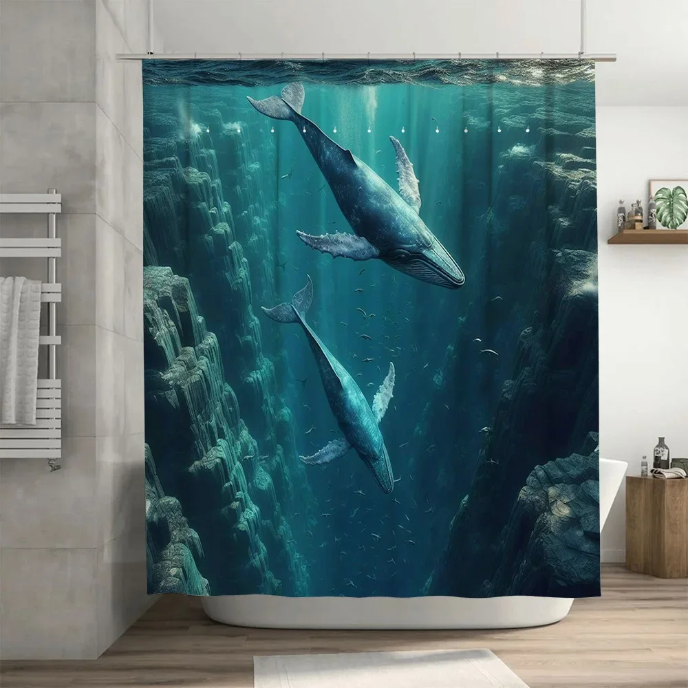 Tenda da doccia con balena sta - Home Bathroom Remodel recensione e prezzo