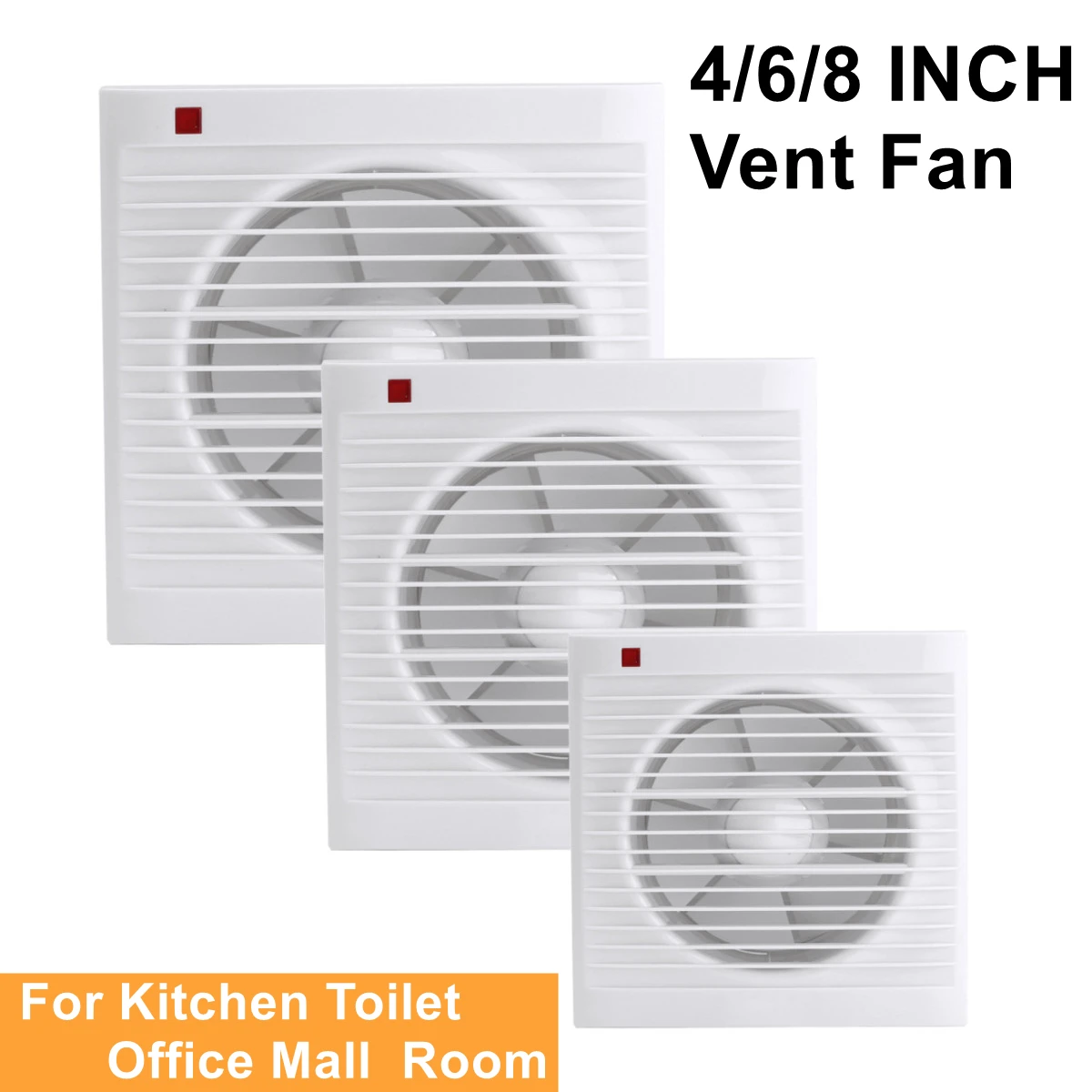 4 pollici 6 pollici 8 pollici  - Home Bathroom Vent Fans recensione e prezzo