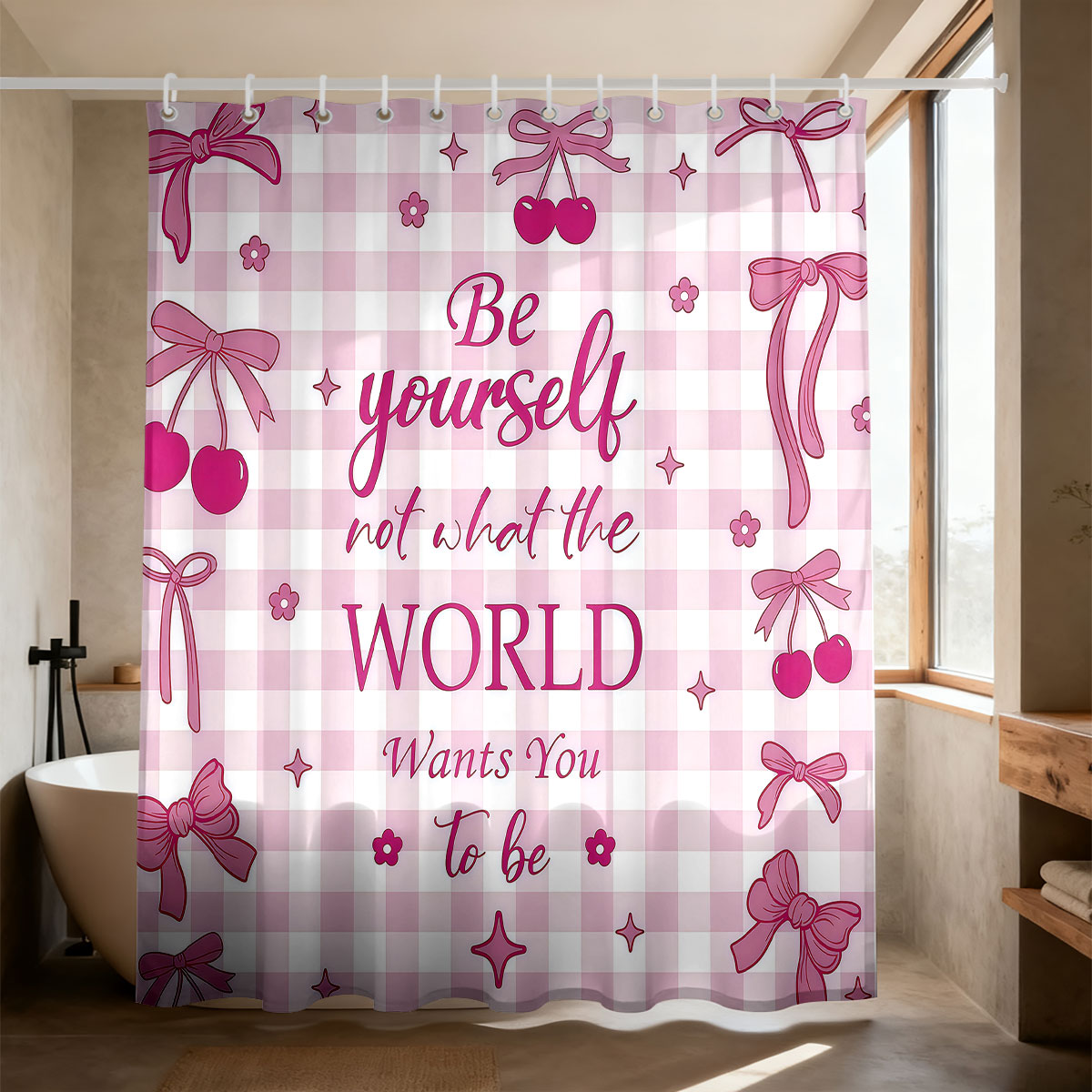 Tenda da doccia con stampa fio - Home Bathroom Partition recensione e prezzo